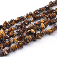 Chips stone beads ± 5x8mm Tiger Eye - Brown